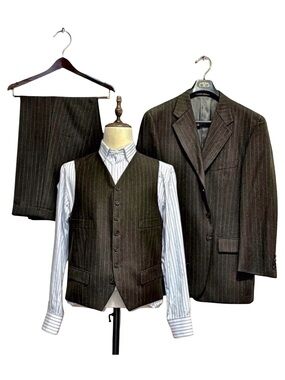 Joseph Abboud for Nordstrom 3-Piece Suit | 40R | 100% Wool | Classic Tailored